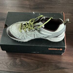 Merrell Trail Shoe in Gray and Olive